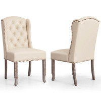 One Allium Way Lehto Tufted Wing Back Parsons Chair Dining Chair