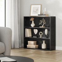 Latitude Run® 31.5" W Bookcase With Adjustable Storage Shelves(3 Tier)
