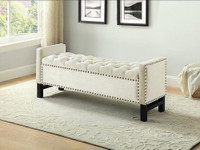 Tufted Bench with Storage!!