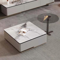 MABOLUS 31.5" Picture colorB Stone Square Coffee Table