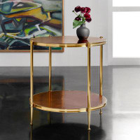 Modern History Home Kristin Two Tier Round End Table