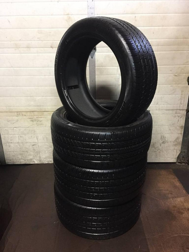19 in TESLA OEM STAGGERED SET OF 4 USED ALL SEASON TIRES 255/45R19 285/40R19 CONTINENTAL PROCONTACT RX T1 NOM TREAD 85% in Tires & Rims in Ontario