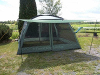 New - LARGE 12X12 YANES SCREEN HOUSE GAZEBO TENT WITH RAIN FLAPS -- Quick and Easy to Put Up and Take Down !!!