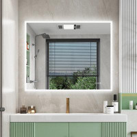 Brayden Studio Busra Modern LED Bathroom Mirror With PMMA Diffuser, Frontlit / Backlit