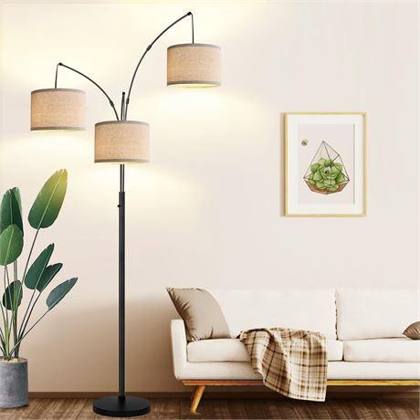 Dimmable Floor Lamp - 3 Lights Arc Floor Lamps for Living Room in Indoor Lighting & Fans in Ontario