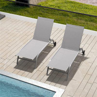 Ebern Designs Outdoor Chaise Lounge Chairs Set