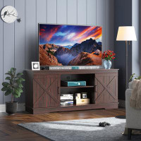 Gracie Oaks Lmar Farm House TV Stand with 2 Cabinets for TVs up to 65"