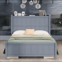 Latitude Run® Full Size Platform Bed With Drawers+storage Shelves