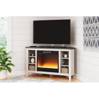 Signature Design by Ashley Dorrinson Corner TV Stand With Electric Fireplace