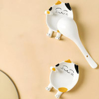 Trinx Cute Yellow Ceramic Spoon Rest, High-Quality Materials For Healthier Cooking, Small And Exquisite Design
