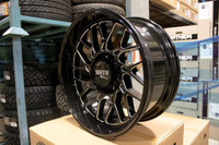 22x10 Moto Metal MO805 Gloss Black And Milled 8x165.1 Blowout Priced At $1737/ Set of 4