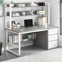 Latitude Run® 55.12'' W Rectangle Desk with Hutch