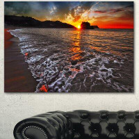 Made in Canada - Design Art Sandy Beach Wrapped Canvas Photograph Print