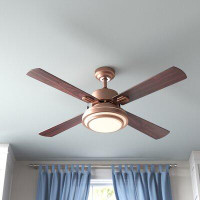 Wade Logan 51" Rutherford 4 - Blade LED Standard Ceiling Fan with Light Kit Included