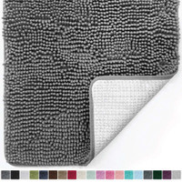 NEW CHINILLE BATHROOM RUG BATH MAT NON SLIP 20 X 31.5 IN LARGE SIZE