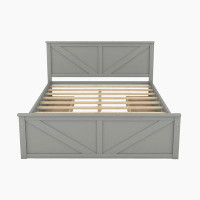 Latitude Run® Ronella Platform Bed with Four Storage Drawers and Support Legs
