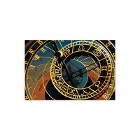 Mercer41 Czech Republic, Prague. Close-up of astronomical clock in Old Town Square. Print On Acrylic Glass