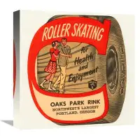 East Urban Home 'Roller Skating for Health and Enjoyment' Vintage Advertisement on Canvas