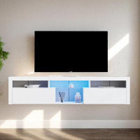 Latitude Run® Modern Design TV Stand with LED light and 2 Cabinet for Living Room