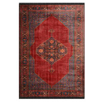 Rugpera Greear Red And Black Color Southwestern Design Carpet Machine Woven Polyester & Cotton Yarn Area Rug