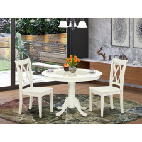 August Grove Lamotte 2 - Person Rubberwood Solid Wood Dining Set