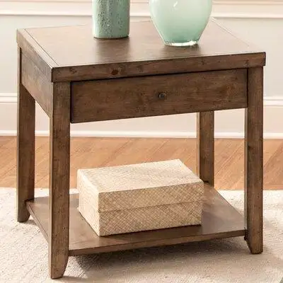 Liberty Furniture Mitchell Solid Wood End Table with Storage