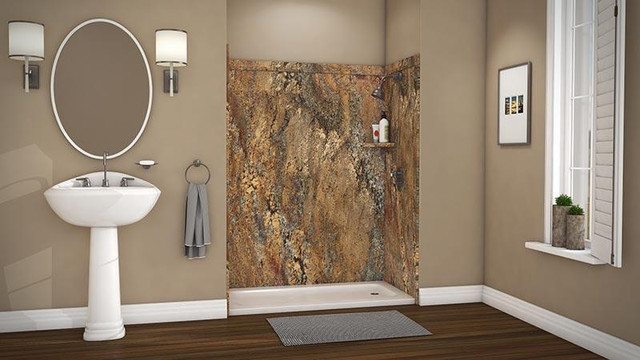 Crema Bordeaux Shower Wall Surround 5mm - 6 Kit Sizes available ( 35 Colors and Styles Available ) **Includes Delivery in Plumbing, Sinks, Toilets & Showers - Image 3