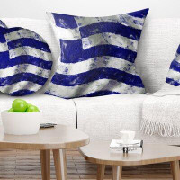 East Urban Home Flag of Greece Pillow