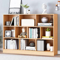 Latitude Run® Latitude Run® Open Shelf Low Bookcase - Wooden 3-Tier Floor Standing Display Cabinet Organizer With Base,