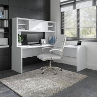 The Twillery Co. Ringold Office 72W L Shaped Computer Desk With Hutch