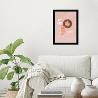 Wynwood Studio Drinks And Spirits But First Coffee Latte Heart Quote Modern Pink And Light Pink Canvas Wall Art Print Fo