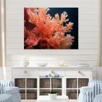 Design Art Under Water Colorful Coral Plant I - Beach & Ocean Canvas Art Print