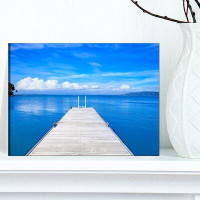 Design Art 'Large Wooden Pier' Photographic Print on Wrapped Canvas