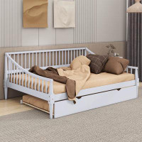 Red Barrel Studio Mindra Full Size Daybed with Trundle and Support Legs