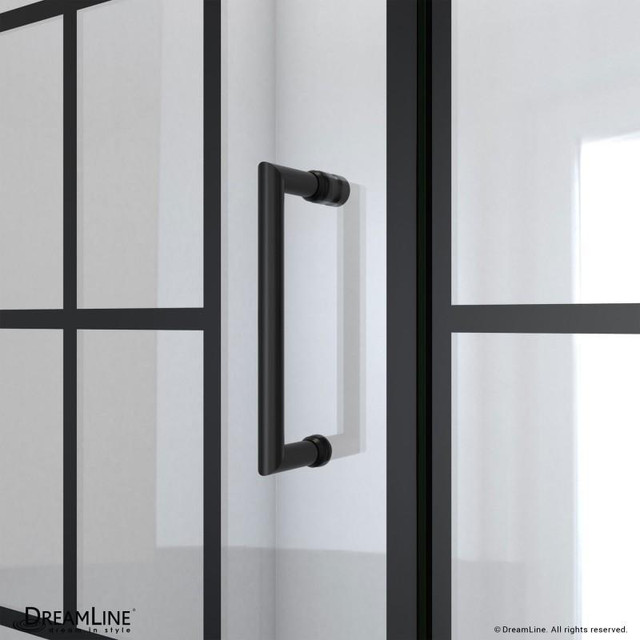 Unidoor Toulon 58 W x 58 in. H Frameless Hinged Tub Door in Satin Black - Premium 3/8 in. (10mm) DLG in Plumbing, Sinks, Toilets & Showers - Image 4