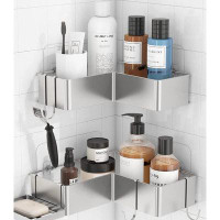 Rebrilliant Corner Shower Caddy - 2 Pack Rustproof Shower Organizer, Durable Shower Shelves With Large Capacity, Drill-F