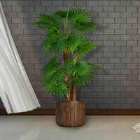 Vintage Home Panama Aaliyah Artificial Indoor/Outdoor Décor Floor Palm Tree in Planter
