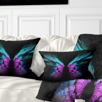 Made in Canada - East Urban Home Floral Butterfly Wings Lumbar Pillow