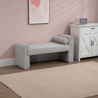 Wrought Studio Storage Bench With Arms