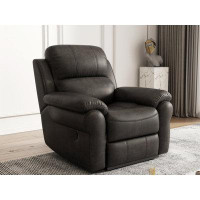 Winston Porter Breathable Fabric Power Reclining Chair With Magazine Bag, Upholstered Sofa
