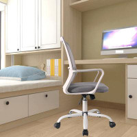 Inbox Zero Desk Chair Ergonomic Mesh Home Office Chair, Mid Back Adjustable Computer Task Chairs Swivel Rolling Office D