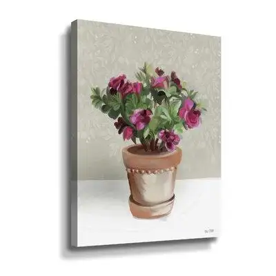 Red Barrel Studio House Begonia Plant Gallery Wrapped Canvas