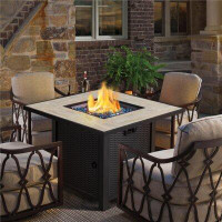 Red Barrel Studio Griffeth 25'' H x 30'' W Propane Outdoor Fire Pit Table
