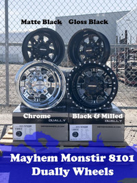 17x6.5 Mayhem Monstir 8101 Dually Wheels Starting At $1260 Per Set of 4