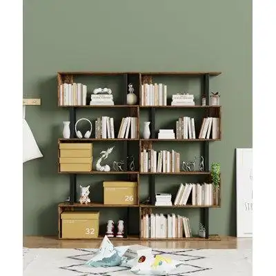 5/6-tier S-shaped BookcasePerfect for organizing books magazines plants and other items in a neat an...