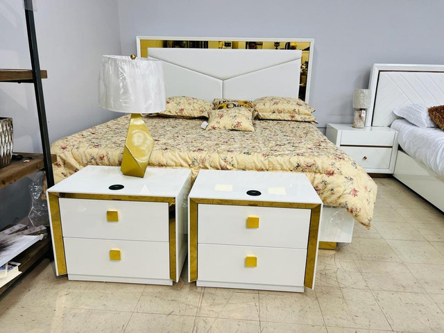 White and Gold Bedroom Set on Clearance !! in Beds & Mattresses in Toronto (GTA)