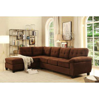 Latitude Run® Modern Wood Sectional Sofa With Tufted Back