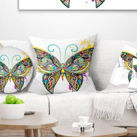 The Twillery Co. Abstract Openwork Butterfly Pillow