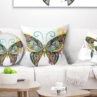 The Twillery Co. Abstract Openwork Butterfly Pillow in Bedding