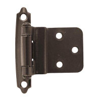 Amerock 3/8In (10 Mm) Inset Self-Closing, Face Mount Oil-Rubbed Bronze Hinge - 1 Pair